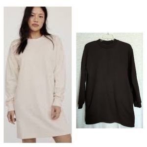 Aritzia TNA Oversize Sweatshirt Dress - Black